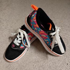 Heelys Girl's Pro 20 Prints (Youth 13C) Black/Pink/Orange/Cyan